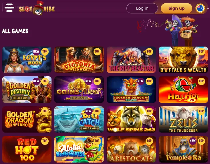 SlotVibe Pokies games